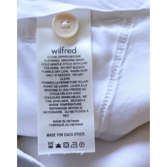 Wilfred Womens 4 White Bermuda Shorts Mid Rise Pleated Slash Pockets Linen Blend - Picture 7 of 10